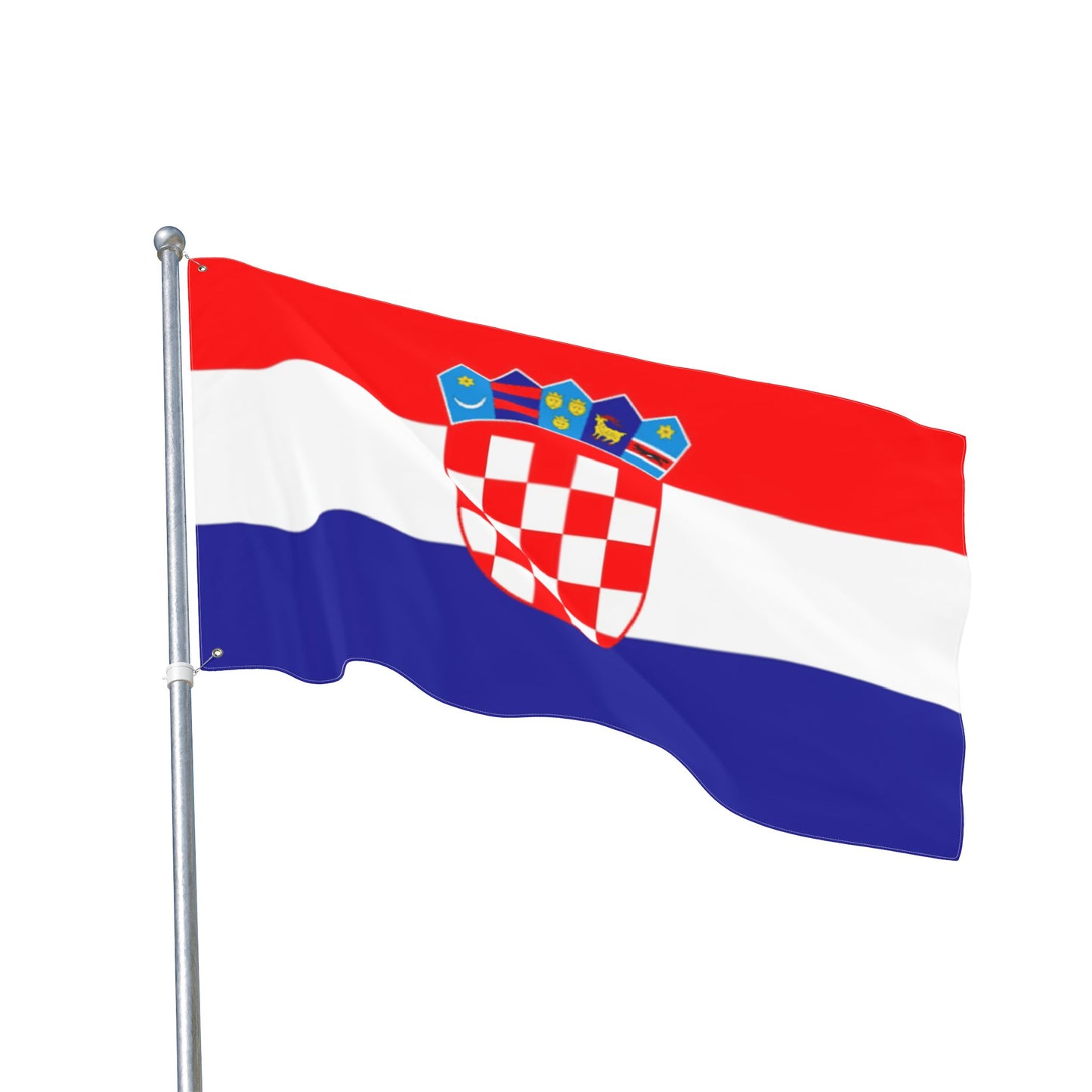 Croatia Double-Sided Flag — Outdoor/Indoor Croatian Flag with Coat of Arms