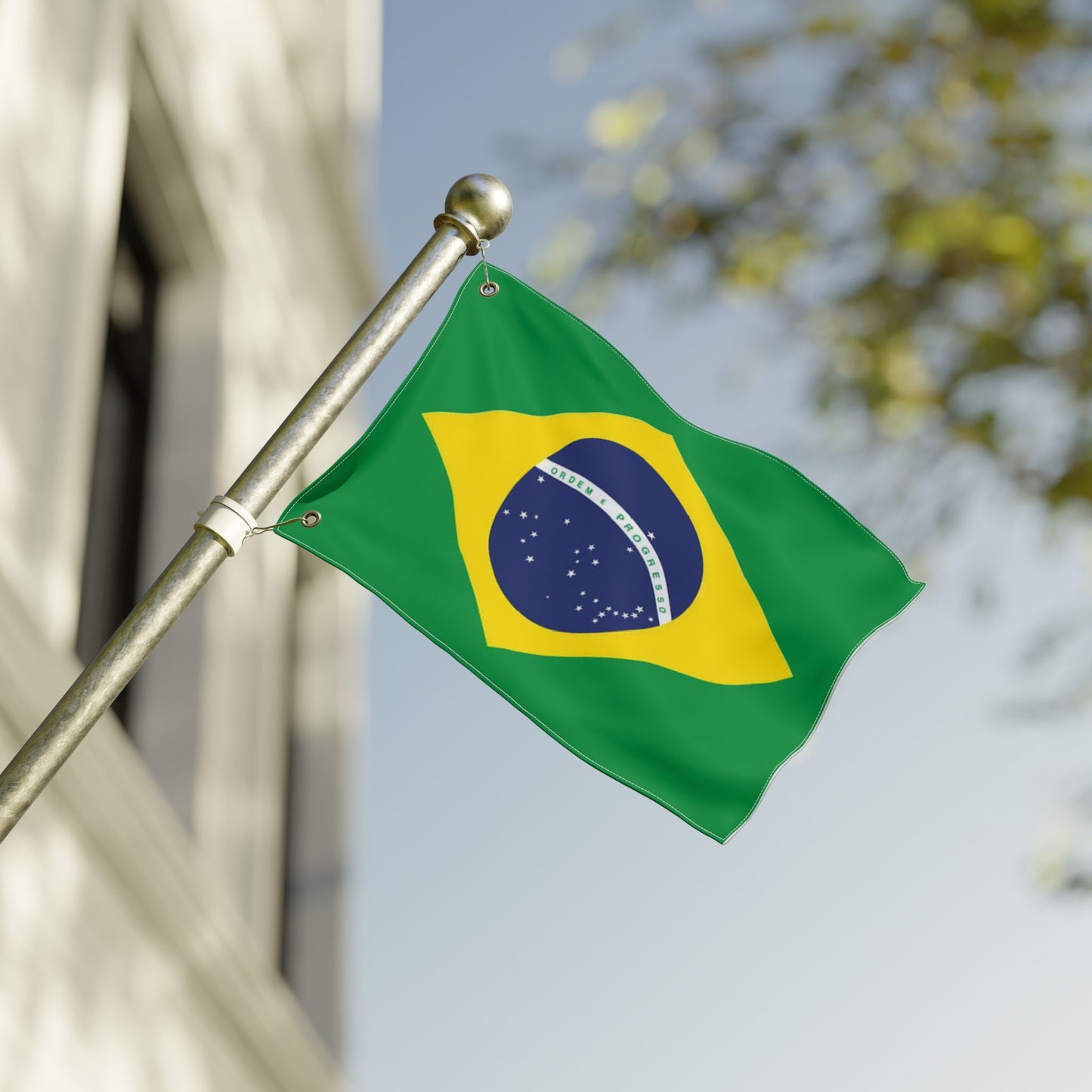 Brazil Flag — Double-Sided Outdoor Flag (Ordem e Progresso)