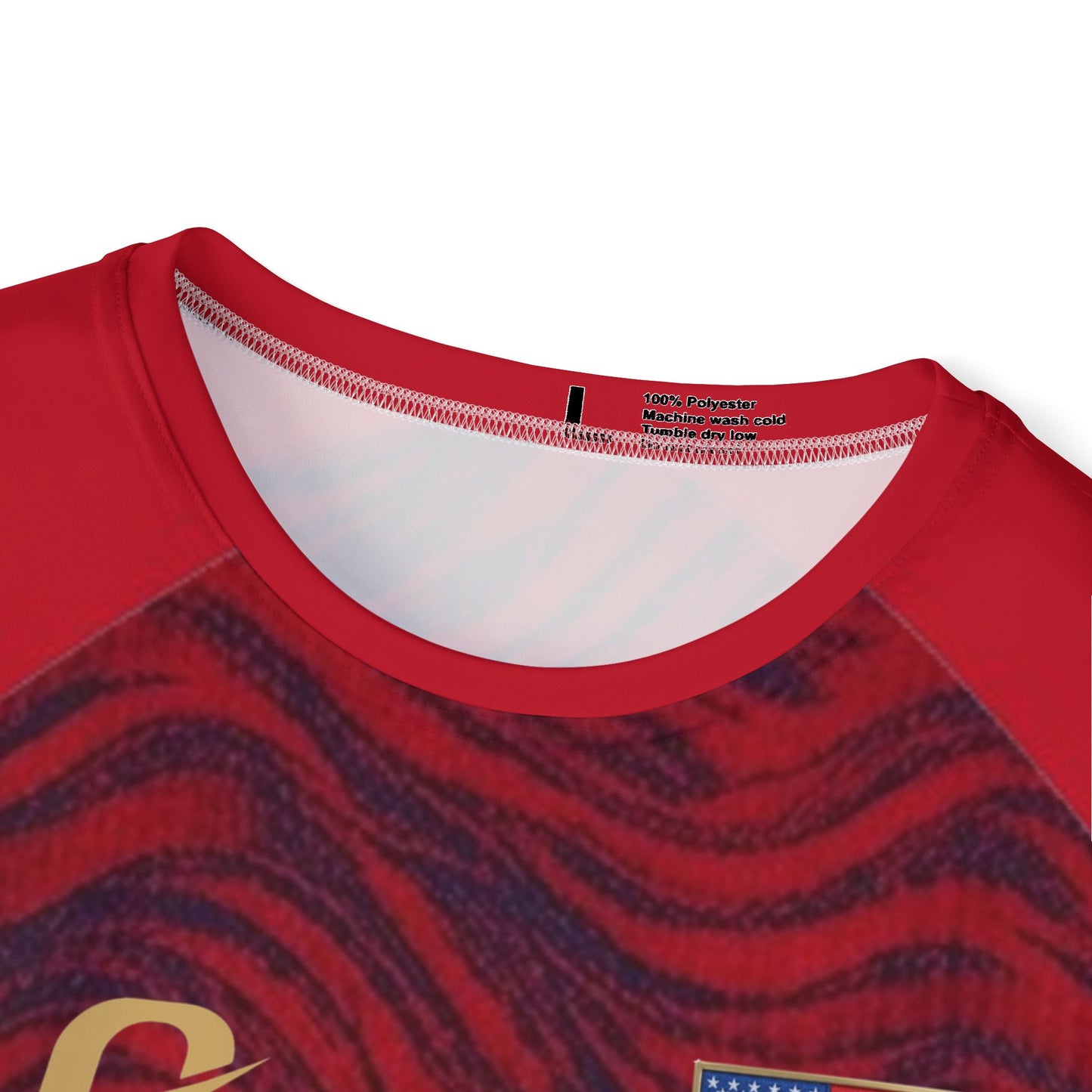 Patriotic Eagle Soccer Jersey — Red Number 10 Athletic Shirt