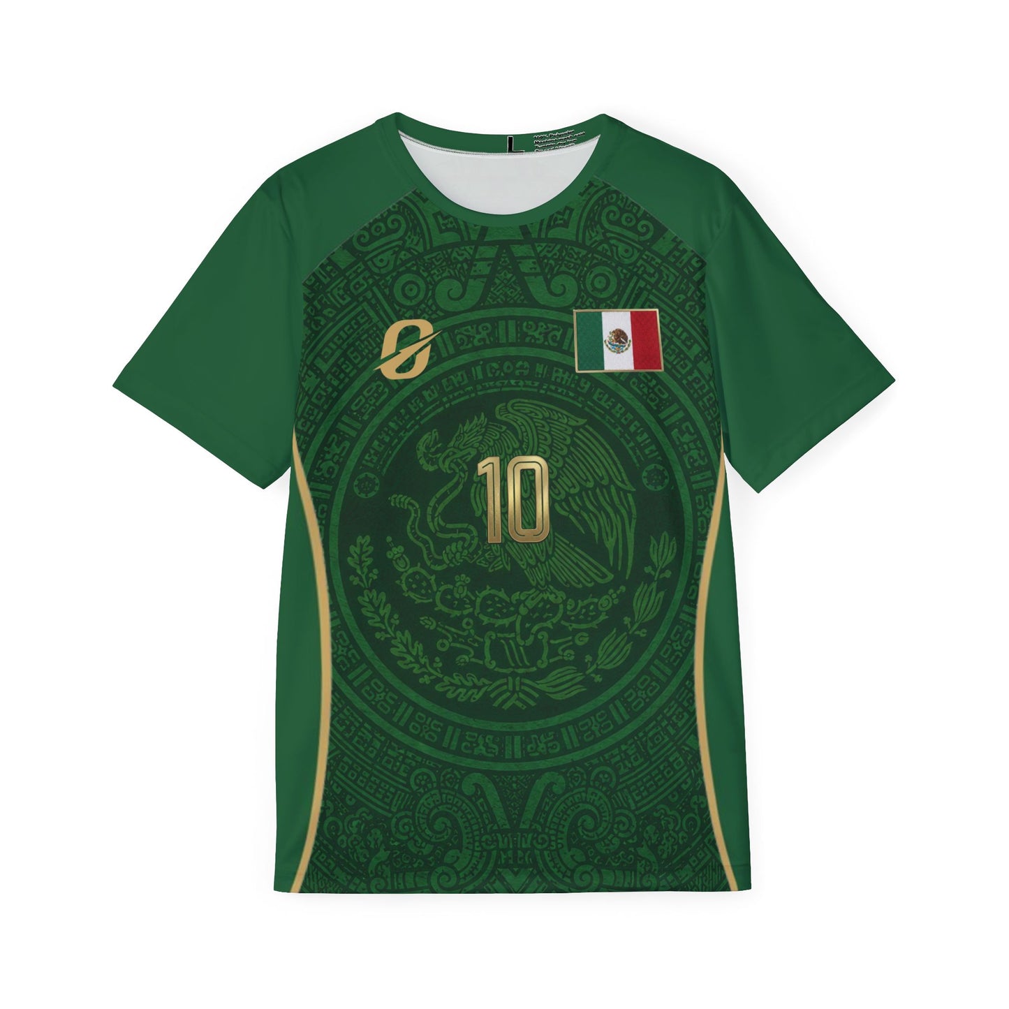 Mexico Green Soccer Jersey — Number 10 AOP Fan Shirt
