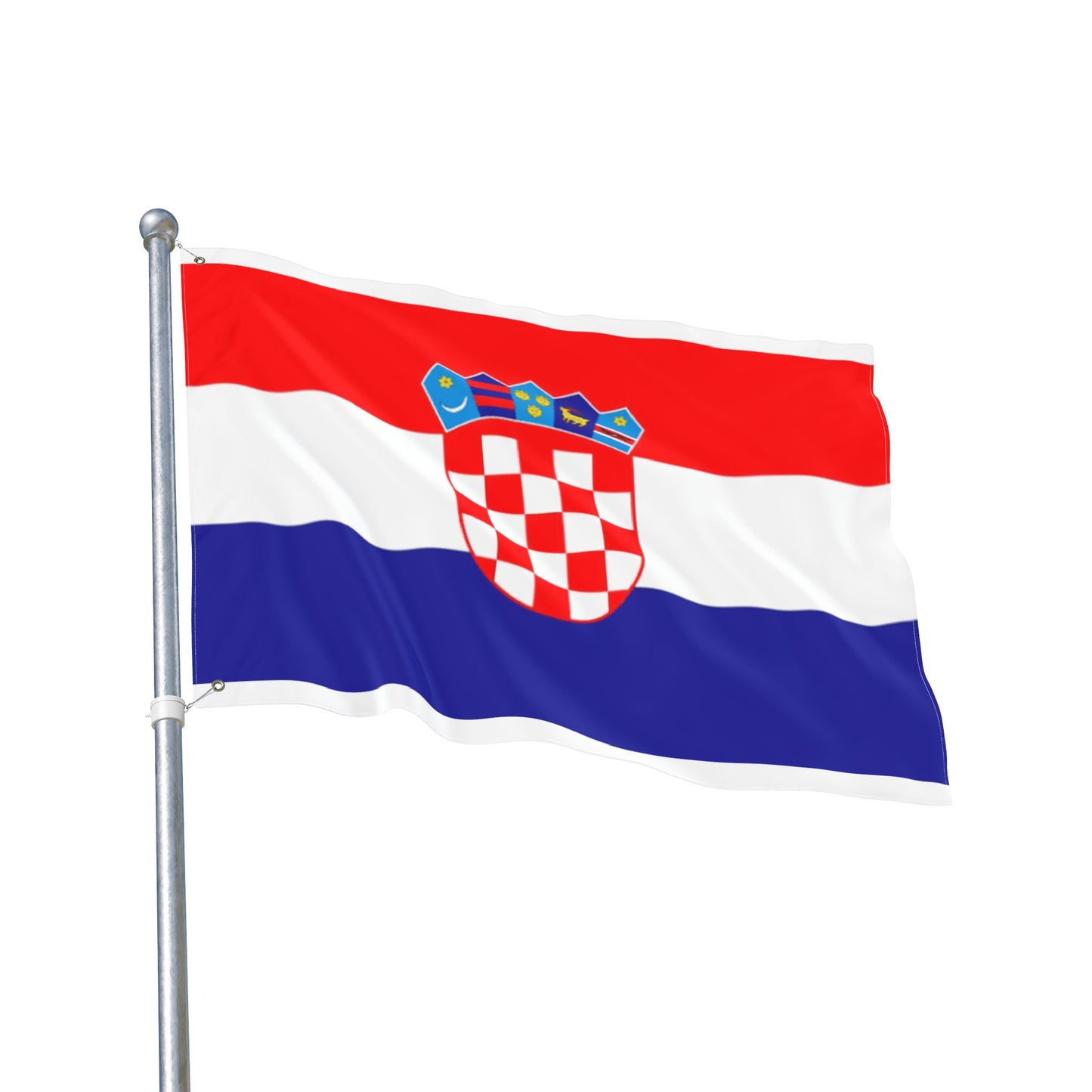 Croatia Double-Sided Flag — Outdoor/Indoor Croatian Flag with Coat of Arms