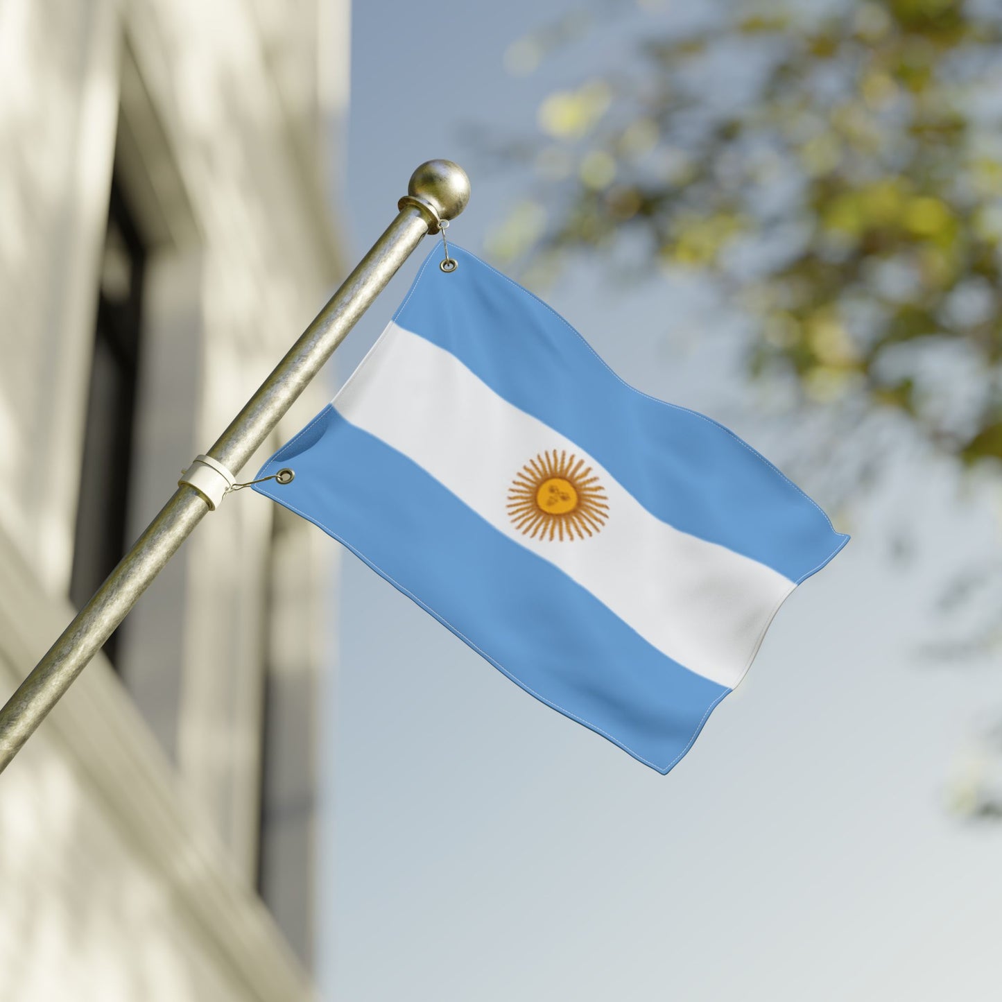 Argentina Double-Sided Flag — Outdoor Garden & Pole Flag with Sun of May Design