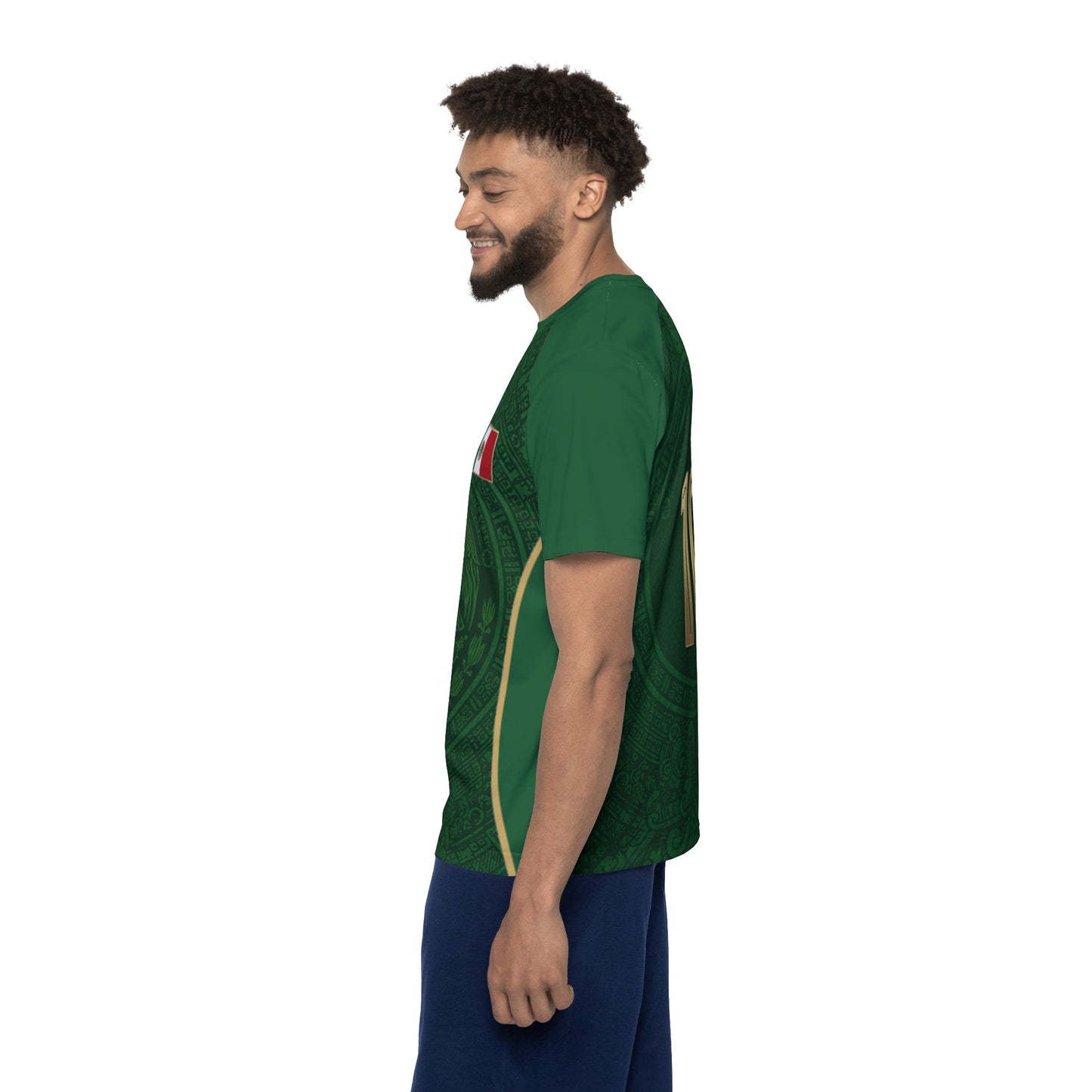 Mexico Green Soccer Jersey — Number 10 AOP Fan Shirt