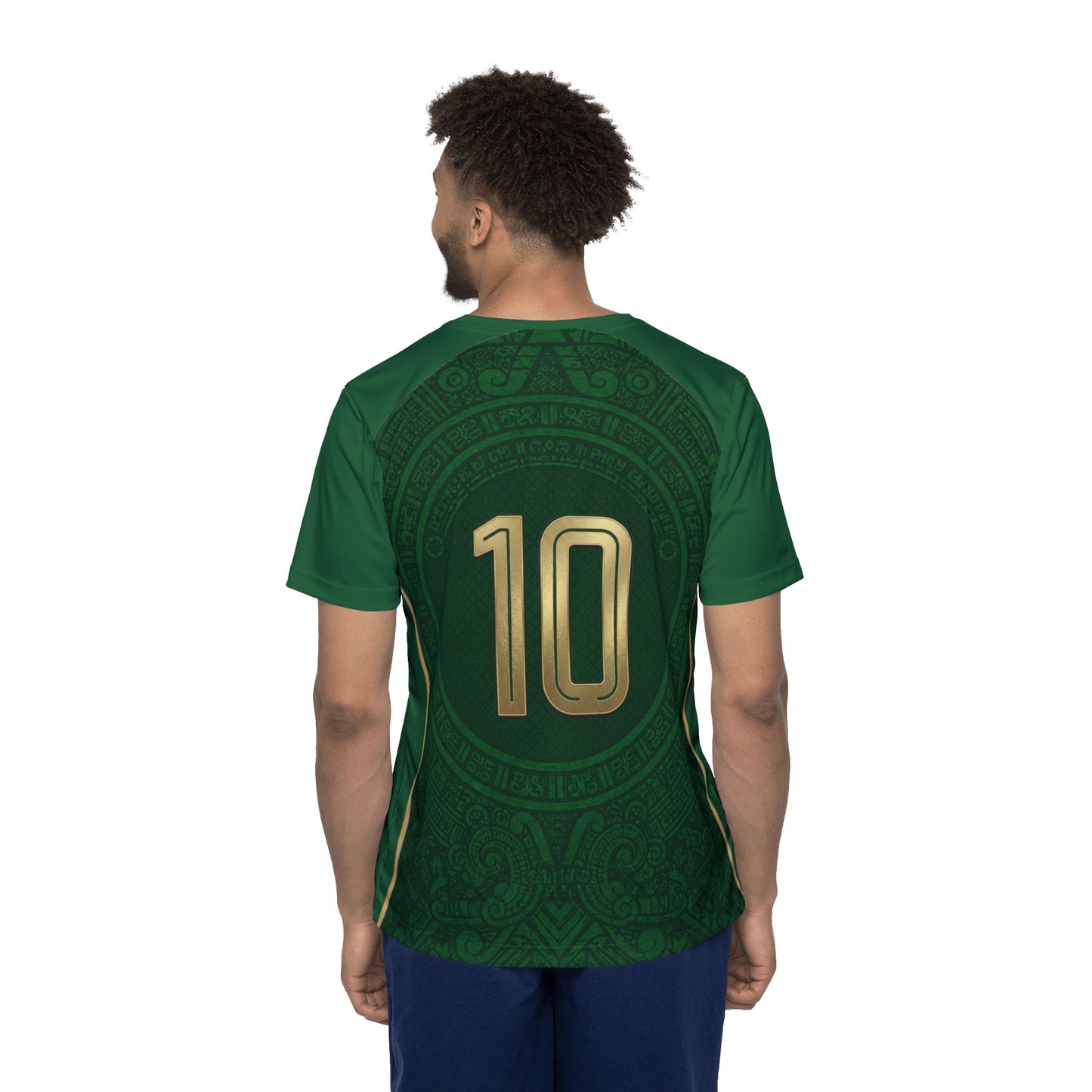 Mexico Green Soccer Jersey — Number 10 AOP Fan Shirt