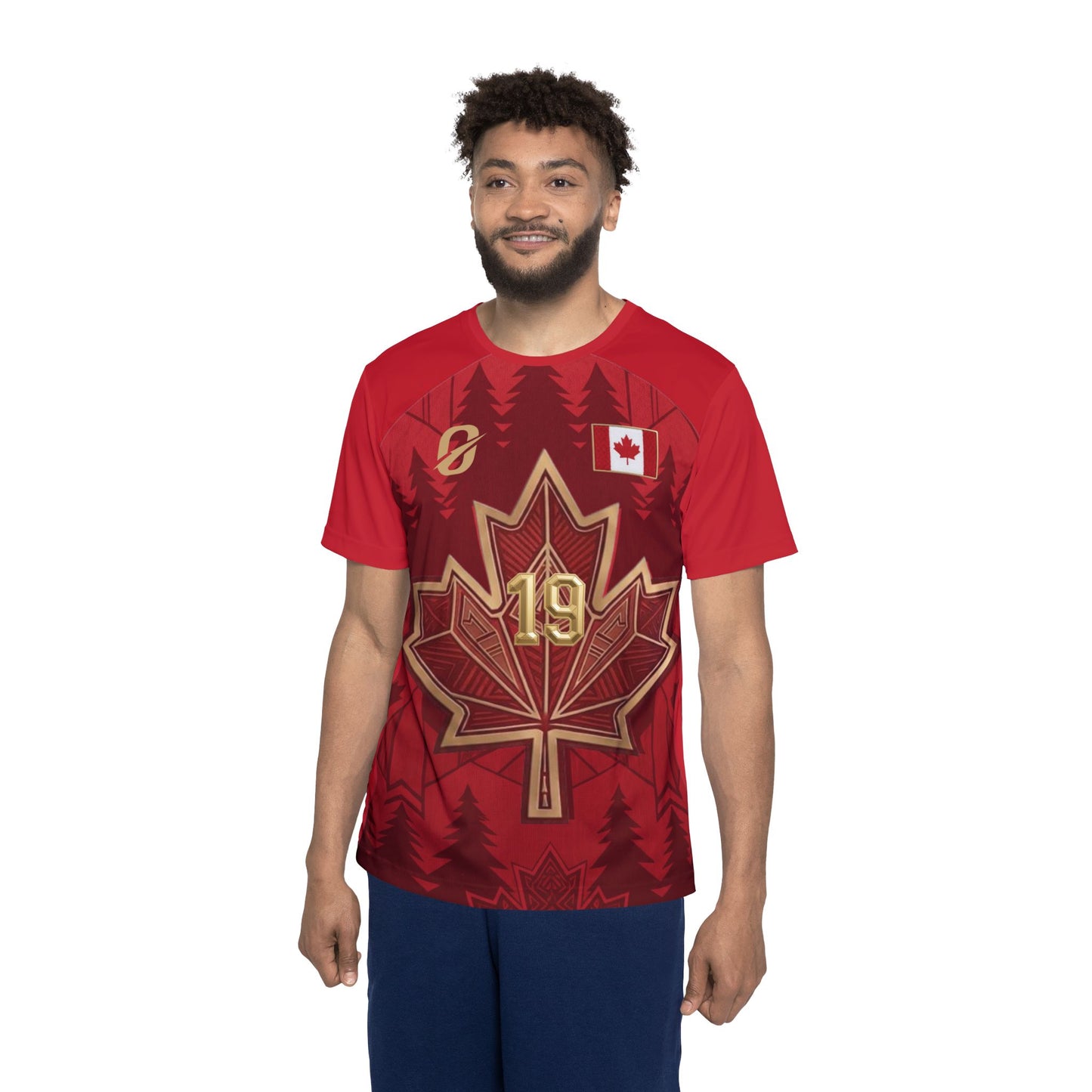 Canada Maple Leaf Gold 19 Sports Jersey
